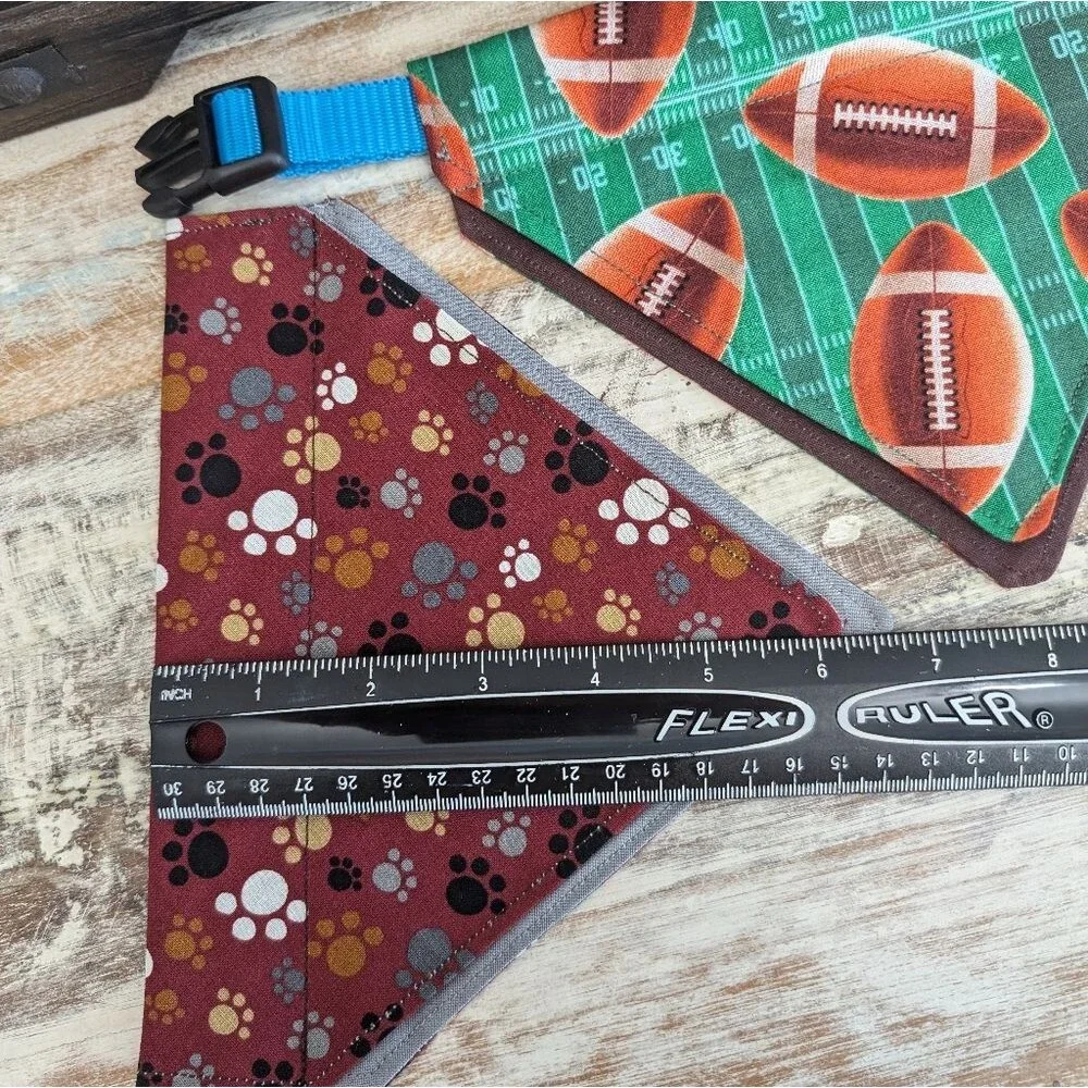 Hand Crafted Over The Collar Dog/Cat Bandanas, Set of 3 Size Small